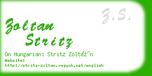 zoltan stritz business card